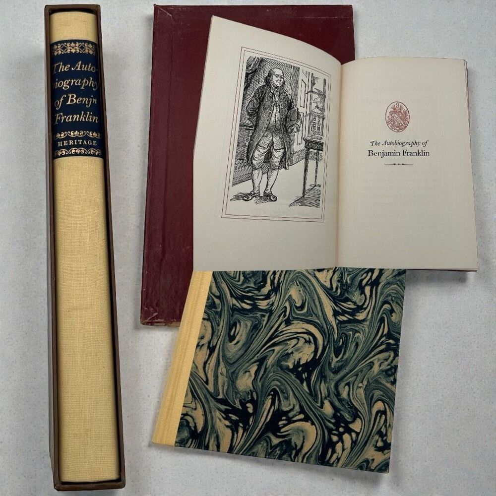 The Autobiography of Benjamin Franklin Heritage Press 1951 Hardcover Illustrated